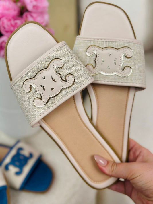 Anastasia Beige Slides