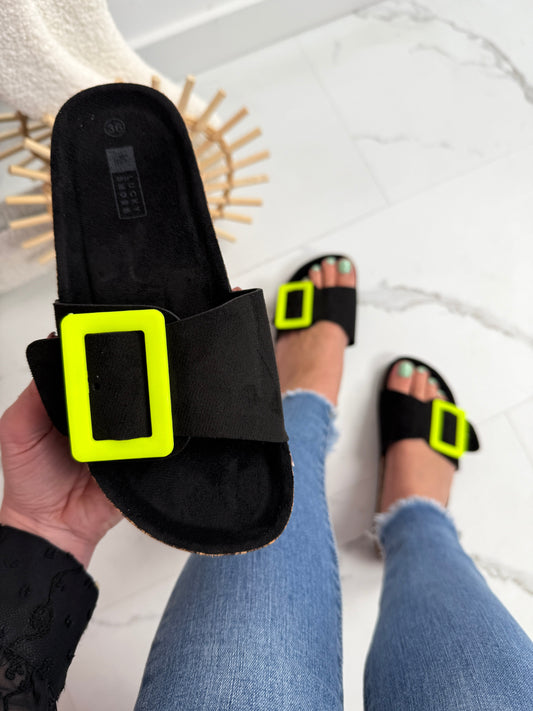 Clasp Black Slides