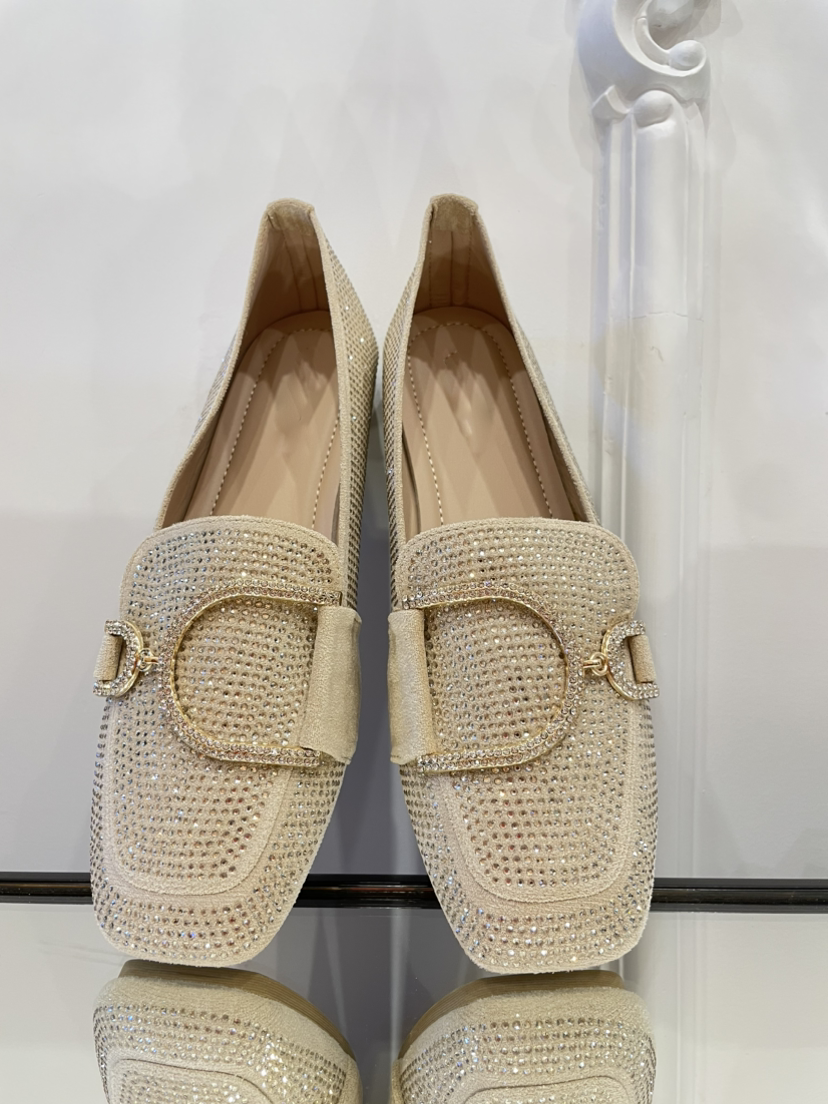 Glitter Beige Loafer