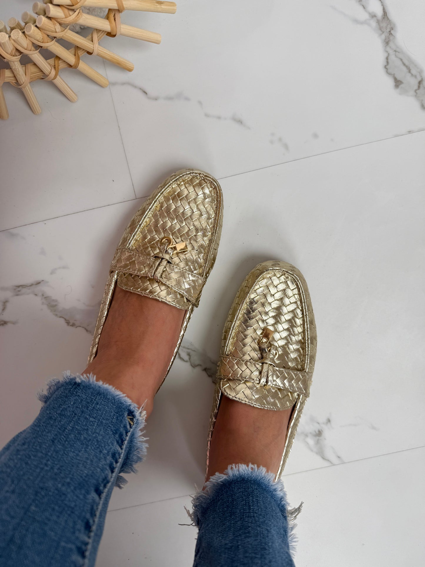 Gaby Gold Loafer