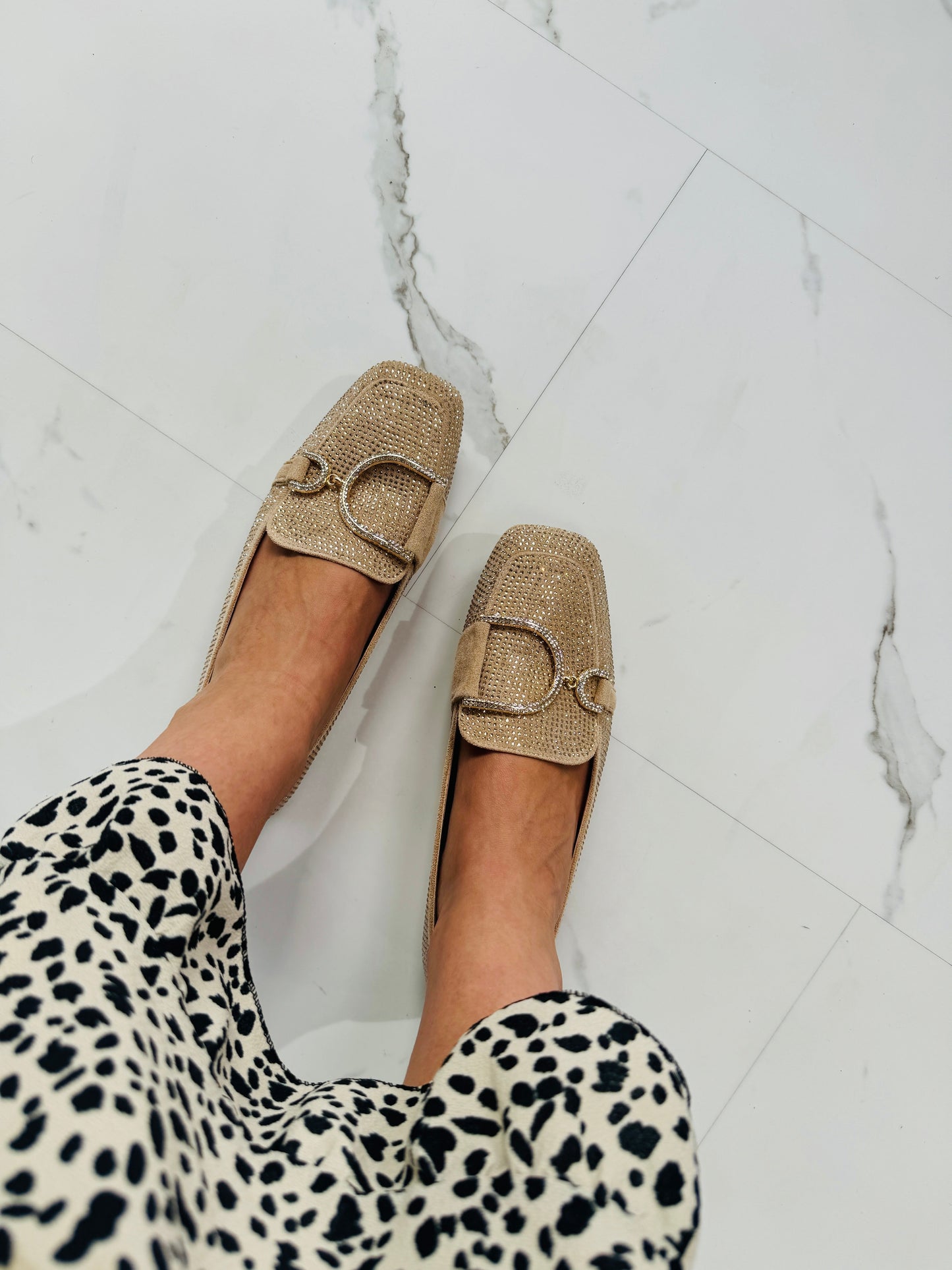 Glitter Beige Loafer