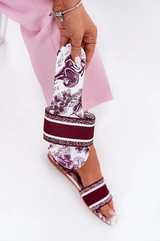 Sienna Bordeaux Slides