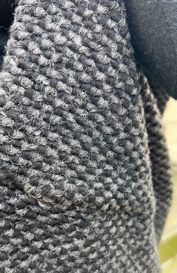 OVERSIZED WOVEN GILET DARK GREY MELANGE