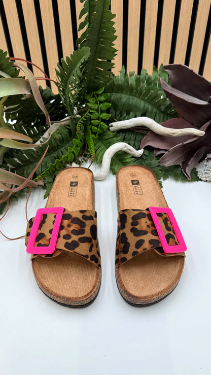 Summer Leopard Sandal – Camel