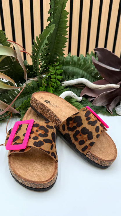 Summer Leopard Sandal – Camel