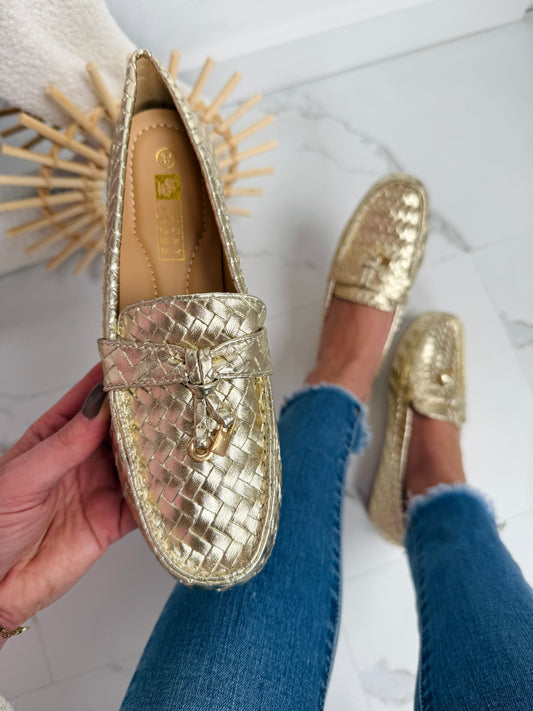 Gaby Gold Loafer