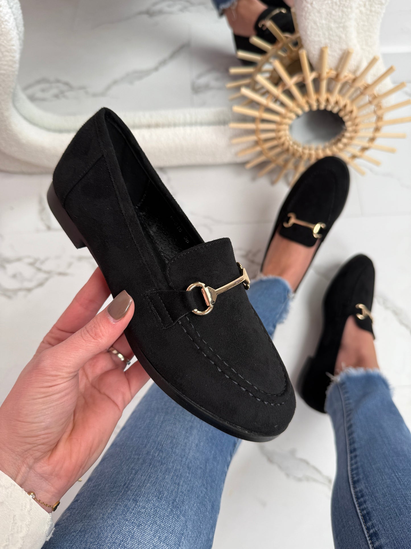 Black H Loafer
