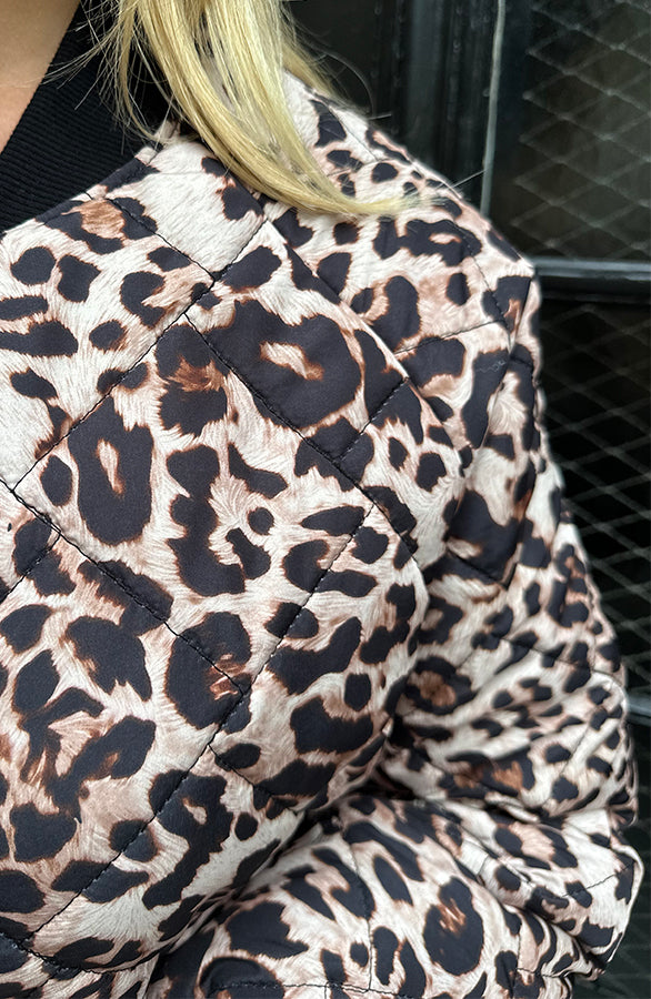 BOMBER JACKET QUILTED LEOPARD