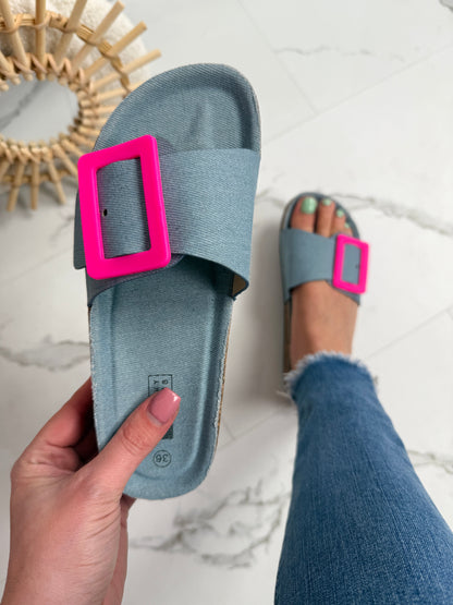 Clasp Blue Slides