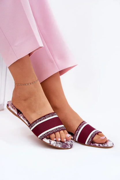 Sienna Bordeaux Slides