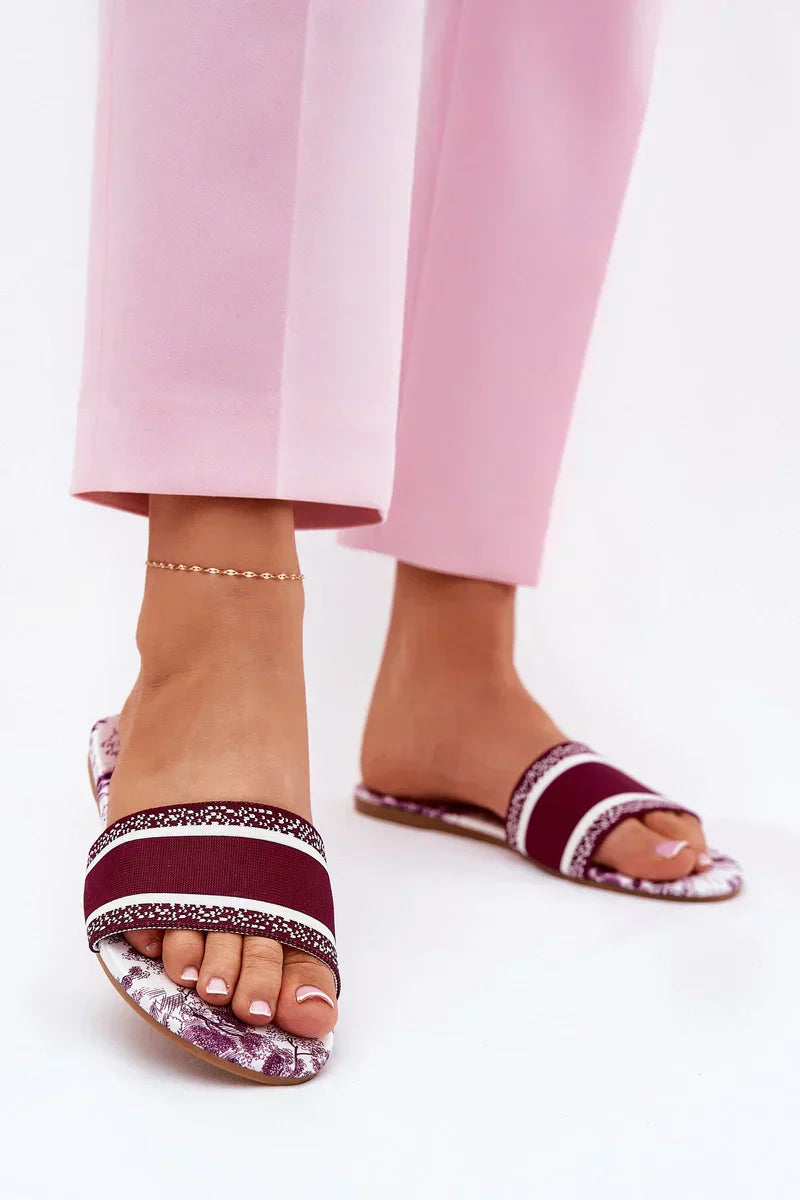 Sienna Bordeaux Slides