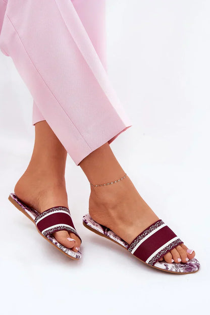 Sienna Bordeaux Slides