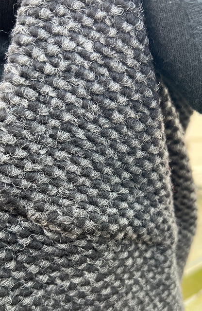 OVERSIZED WOVEN GILET DARK GREY MELANGE
