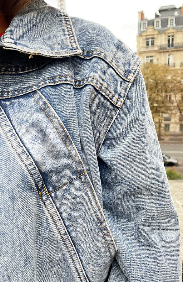 SHORT DENIM JACKET BLUE