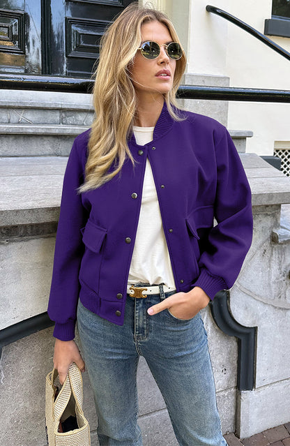 SOFT BOMBERJACKET DARK PURPLE