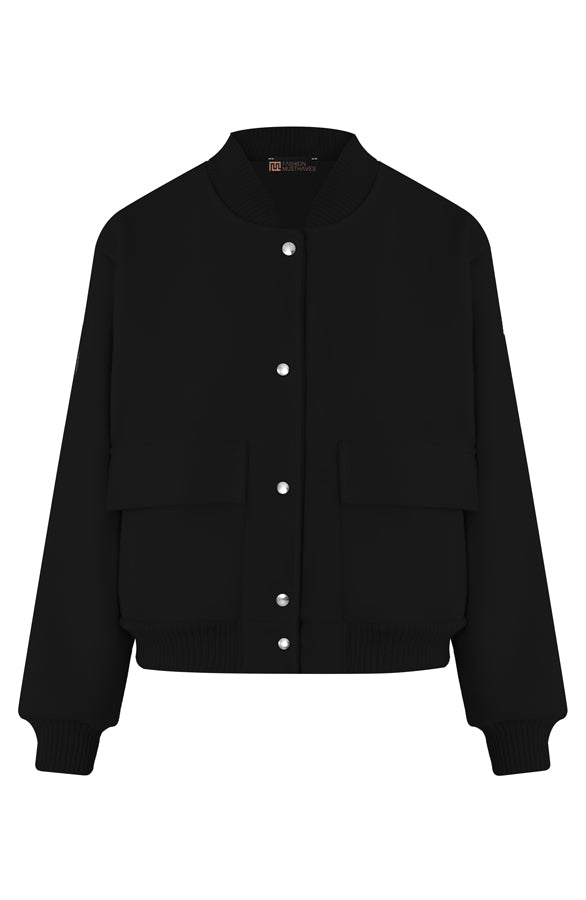 SOFT BOMBERJACKET ZWART